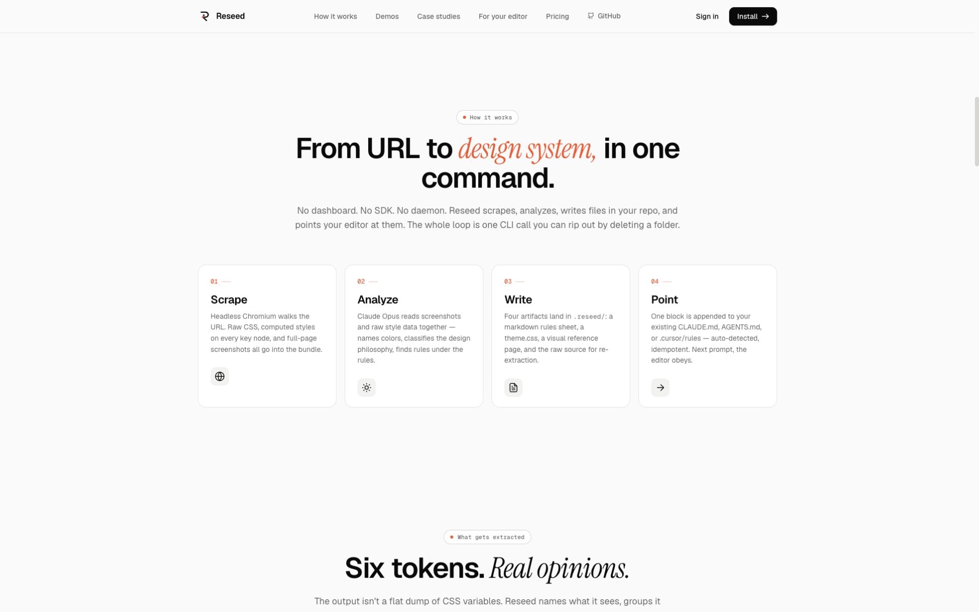 Reseed: making the workflow visible